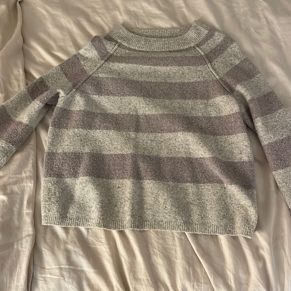 Free people purple striped sweater